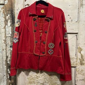 Double D Ranch Embroidered Jacket/Blazer with Patches XL